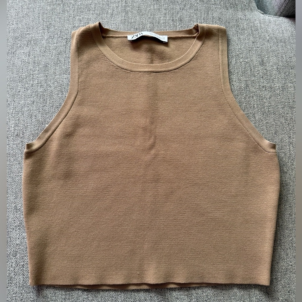zara cropped tank top